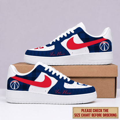 EXCLUSIVE EDITION - NEW CUSTOMIZED NBA28 WWI WASHINGTON WIZARDS AF1 SNEAKERS