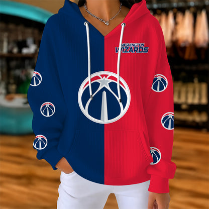 [HOT DEAL] NEW CUSTOMIZED NBA28 WWI WASHINGTON WIZARDS  RIBBED HOODIE & SWEATSHIRT