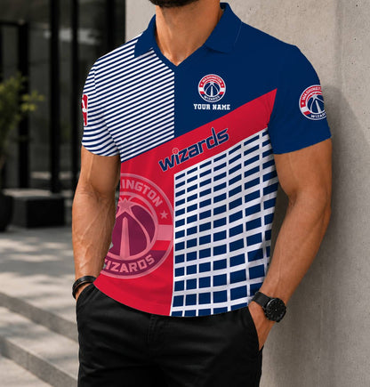 LIMITED EDITION - NEW CUSTOMIZED NBA28 WWI WASHINGTON WIZARDS POLO SHIRT