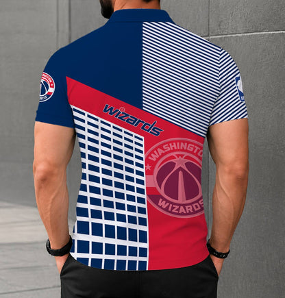 LIMITED EDITION - NEW CUSTOMIZED NBA28 WWI WASHINGTON WIZARDS POLO SHIRT