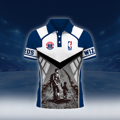 LIMITED EDITION - NEW CUSTOMIZED NBA28 WWI WASHINGTON WIZARDS POLO SHIRT