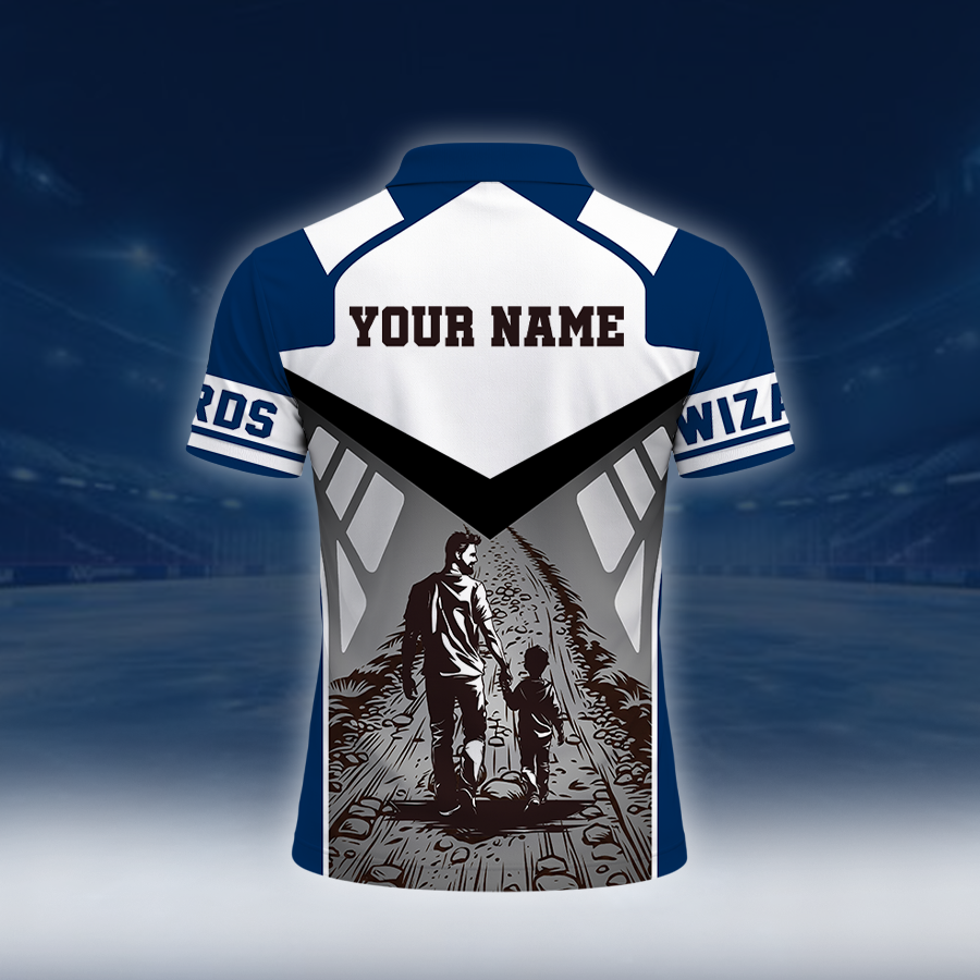 LIMITED EDITION - NEW CUSTOMIZED NBA28 WWI WASHINGTON WIZARDS POLO SHIRT