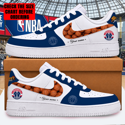 LIMITED EDITION - NEW CUSTOMIZED NBA28 WWI WASHINGTON WIZARDS AF1 SHOES