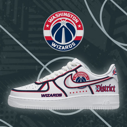 LIMITED EDITION - NEW CUSTOMIZED NBA28 WWI WASHINGTON WIZARDS AF1 SHOES