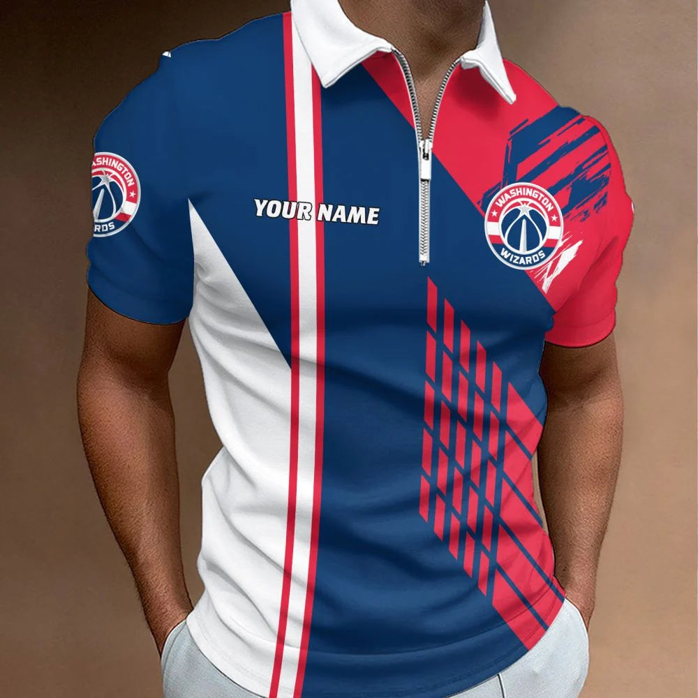 LIMITED EDITION - NEW CUSTOMIZED NBA28 WWI WASHINGTON WIZARDS POLO SHIRT, ZIP POLO SHIRT & T-SHIRTS