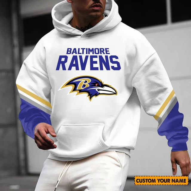 ELITE EDITION - NEW CUSTOMIZED NFL28 BTR BALTIMORE RAVENS HOODIE, ZIP HOODIE, POLO SHIRT, ZIP POLO SHIRT, T-SHIRT & SWEATSHIRT