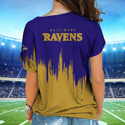 [SPECIAL OFFER] NEW CUSTOMIZED NFL28 BTR BALTIMORE RAVENS SHOULDER SHIRT