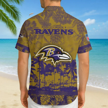 LIMITED EDITION - NEW CUSTOMIZED NFL28 BTR BALTIMORE RAVENS UNISEX HAWAIIAN SHIRT