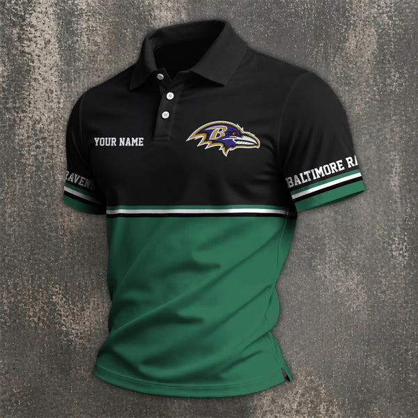 [SPECIAL OFFER] NEW CUSTOMIZED NFL28 BTR BALTIMORE RAVENS POLO SHIRT