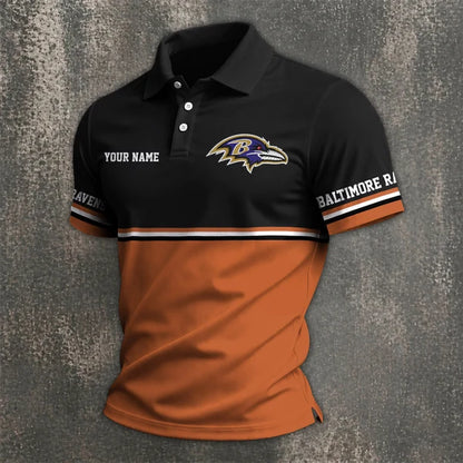 [SPECIAL OFFER] NEW CUSTOMIZED NFL28 BTR BALTIMORE RAVENS POLO SHIRT