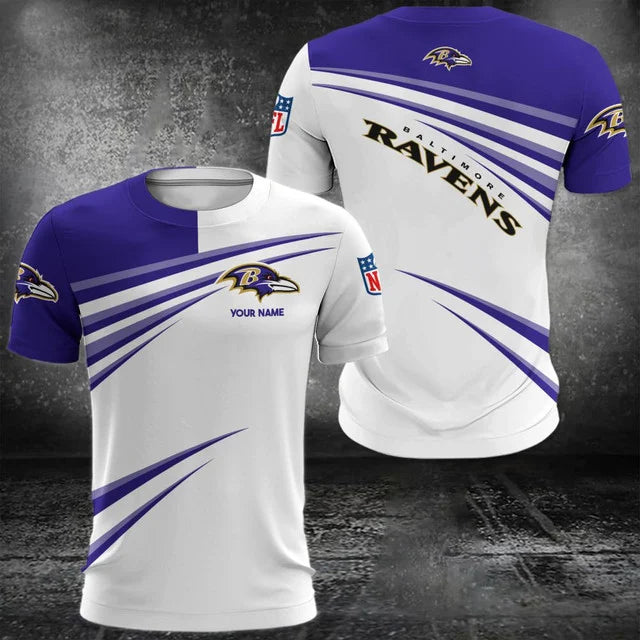 VIRAL EDITION - NEW CUSTOMIZED NFL28 BTR BALTIMORE RAVENS POLO, T-SHIRT & SHORT PANTS SET