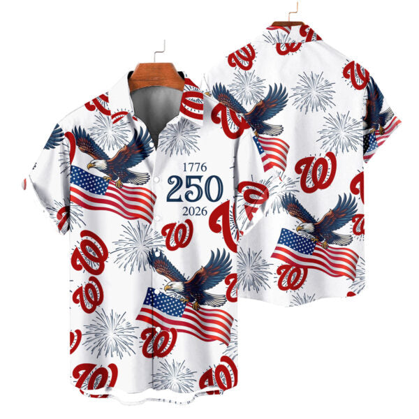 LIMITED EDITION - NEW CUSTOMIZED MLB28 WNS WASHINGTON NATIONALS UNISEX HAWAIIAN SHIRT