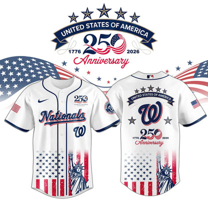 LIMITED EDITION - NEW CUSTOMIZED MLB28 WNS WASHINGTON NATIONALS BASEBALL JERSEY