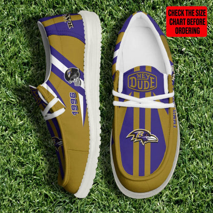 [SPECIAL OFFER] NEW CUSTOMIZED NFL28 BTR BALTIMORE RAVENS LOAFER SHOES