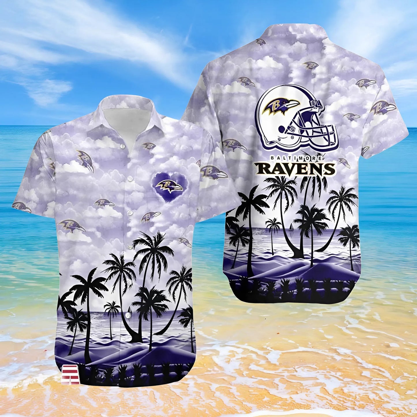 LIMITED EDITION - NEW CUSTOMIZED NFL28 BTR BALTIMORE RAVENS UNISEX HAWAIIAN SHIRT