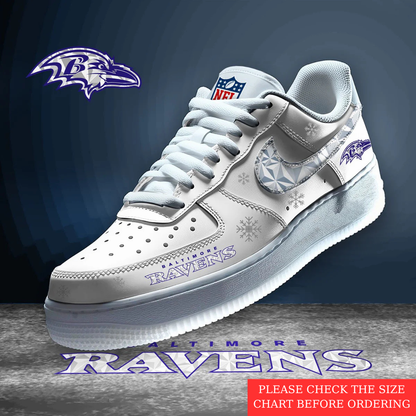 LIMITED EDITION - NEW CUSTOMIZED NFL28 BTR BALTIMORE RAVENS AF1 SHOES