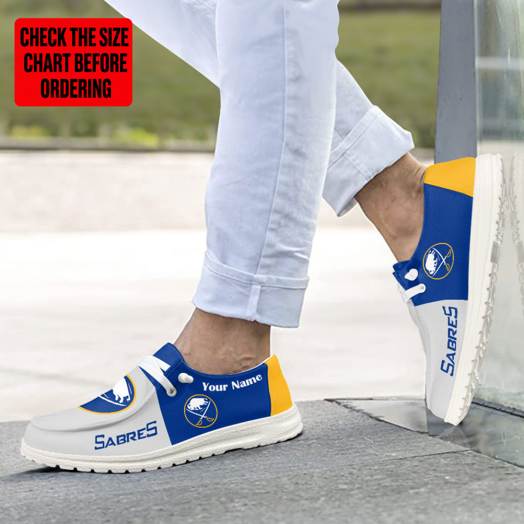 [SUPER SALE] NEW CUSTOMIZED NHL28 BFS BUFFALO SABRES PREMIUM LOAFER SHOES