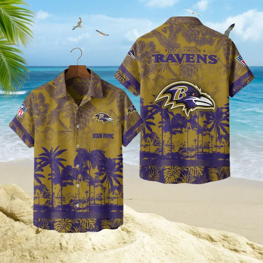LIMITED EDITION - NEW CUSTOMIZED NFL28 BTR BALTIMORE RAVENS UNISEX HAWAIIAN SHIRT