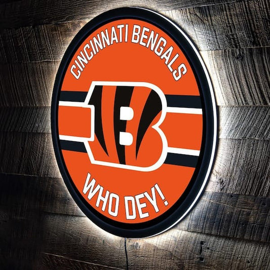 LIMITED EDITION - NEW PREMIUM NFL16 CCB CINCINNATI BENGALS LED LIGHT WALL DECOR