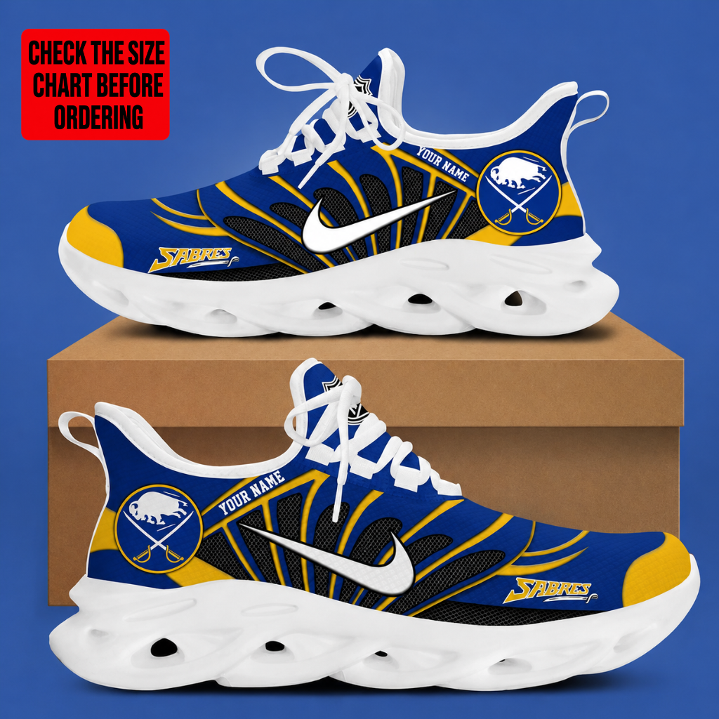[SUPER SALE] NEW CUSTOMIZED NHL28 BFS BUFFALO SABRES CLUNKY SNEAKERS
