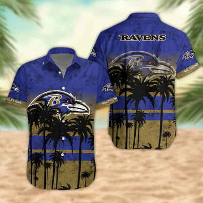 LIMITED EDITION - NEW CUSTOMIZED NFL28 BTR BALTIMORE RAVENS UNISEX HAWAIIAN SHIRT