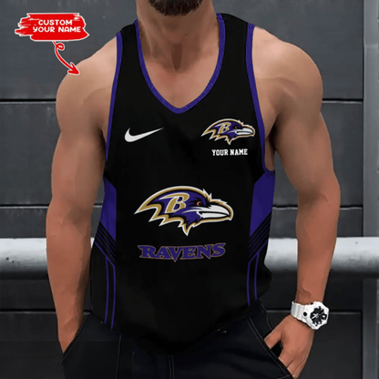 [SPECIAL OFFER] NEW CUSTOMIZED NFL28 BTR BALTIMORE RAVENS UNISEX TANK TOP