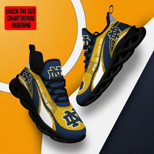 LIMITED EDITION - NEW CUSTOMIZED NCAA FBS28 NFI NOTRE DAME FIGHTING IRISH CLUNKY SNEAKERS