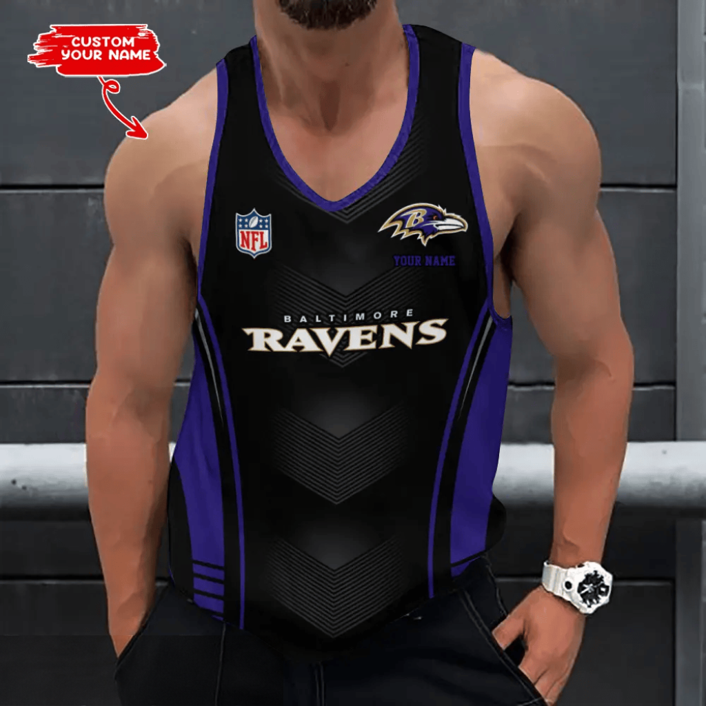 [SPECIAL OFFER] NEW CUSTOMIZED NFL28 BTR BALTIMORE RAVENS UNISEX TANK TOP