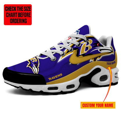 [SPECIAL OFFER] NEW CUSTOMIZED NFL28 BTR BALTIMORE RAVENS AIR MAX PLUS SNEAKERS