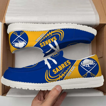 [SUPER SALE] NEW CUSTOMIZED NHL28 BFS BUFFALO SABRES PREMIUM LOAFER SHOES