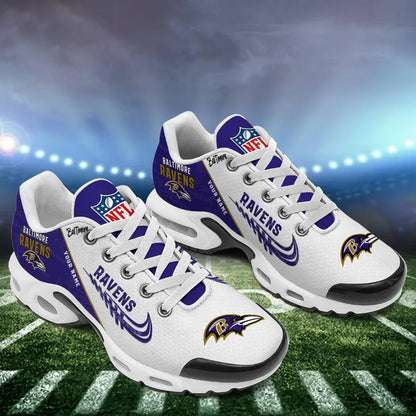 LIMITED EDITION - NEW CUSTOMIZED NFL28 BTR BALTIMORE RAVENS AIR MAX PLUS SNEAKERS