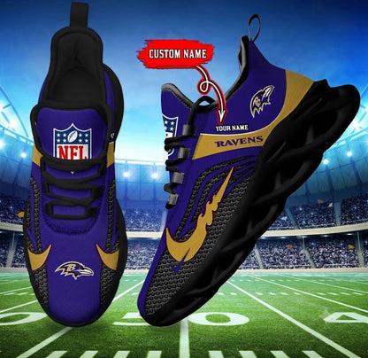 [SPECIAL OFFER] NEW CUSTOMIZED NFL28 BTR BALTIMORE RAVENS UNISEX CLUNKY SNEAKERS