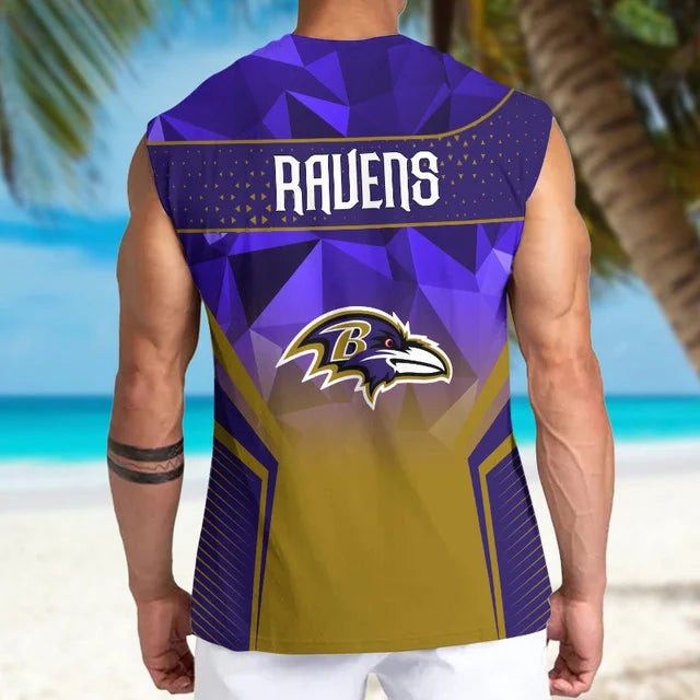 LIMITED EDITION - NEW CUSTOMIZED NFL28 BTR BALTIMORE RAVENS MEN'S GYM SHIRT