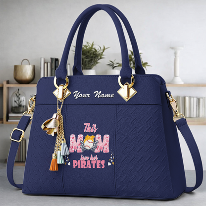 LIMITED EDITION - NEW CUSTOMIZED MLB29 PHP PITTSBURGH PIRATES ZIP HANDBAG MULTICOLOR