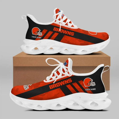LIMITED EDITION - NEW CUSTOMIZED NFL29 CLB CLEVELAND BROWNS UNISEX MAX SOUL SHOES