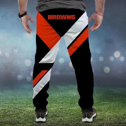 LIMITED EDITION - NEW CUSTOMIZED NFL29 CLB CLEVELAND BROWNS SWEATPANTS