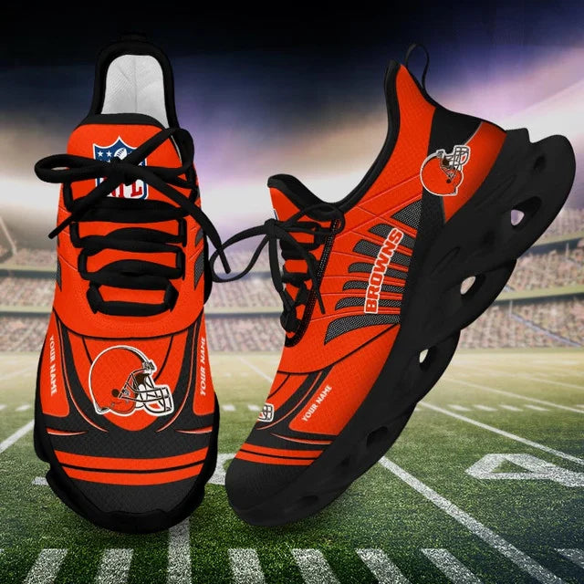 LIMITED EDITION - NEW CUSTOMIZED NFL29 CLB CLEVELAND BROWNS UNISEX MAX SOUL SHOES