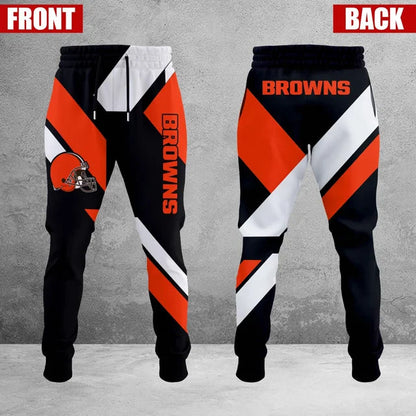 LIMITED EDITION - NEW CUSTOMIZED NFL29 CLB CLEVELAND BROWNS SWEATPANTS