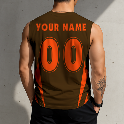 LIMITED EDITION - NEW CUSTOMIZED NFL29 CLB CLEVELAND BROWNS MEN'S GYM SHIRT