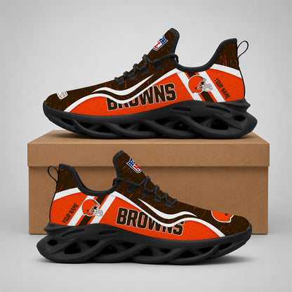 SPECIAL EDITION - NEW CUSTOMIZED NFL29 CLB CLEVELAND BROWNS MAX SOUL SHOES