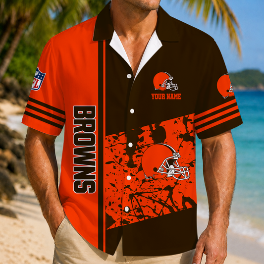 LIMITED EDITION - NEW CUSTOMIZED NFL29 CLB CLEVELAND BROWNS UNISEX HAWAIIAN SHIRT