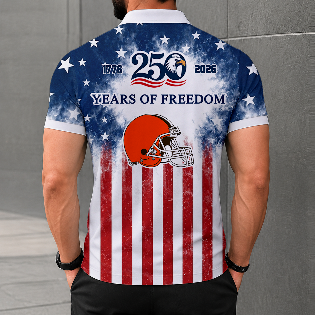 LIMITED EDITION - NEW CUSTOMIZED NFL29 CLB CLEVELAND BROWNS POLO SHIRT, ZIP POLO SHIRT & T-SHIRTS