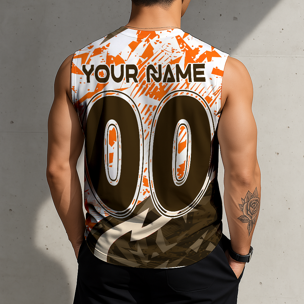 LIMITED EDITION - NEW CUSTOMIZED NFL29 CLB CLEVELAND BROWNS MEN'S GYM SHIRT