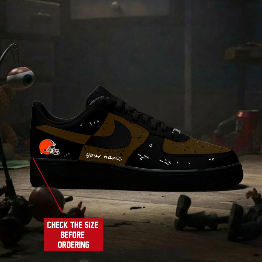 [SPECIAL OFFER] NEW CUSTOMIZED NFL29 CLB CLEVELAND BROWNS AF1 SNEAKERS
