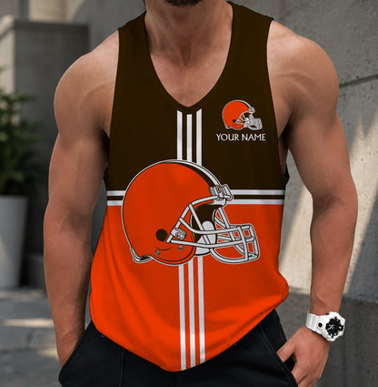 EXCLUSIVE EDITION - NEW CUSTOMIZED NFL29 CLB CLEVELAND BROWNS TANK TOP