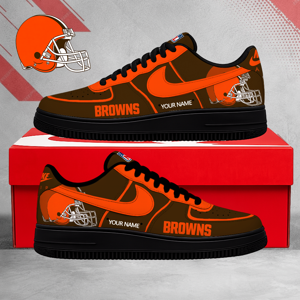 SPECIAL EDITION - NEW CUSTOMIZED NFL29 CLB CLEVELAND BROWNS AF1 SHOES