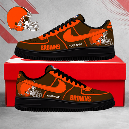 SPECIAL EDITION - NEW CUSTOMIZED NFL29 CLB CLEVELAND BROWNS AF1 SHOES