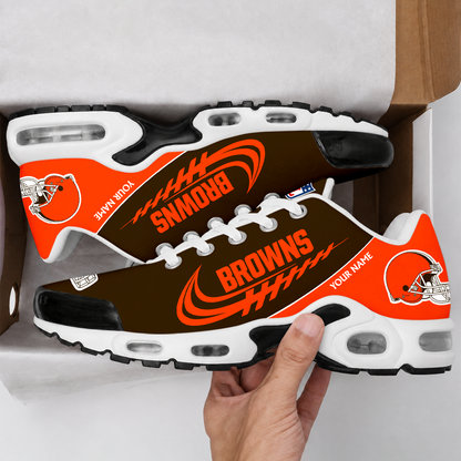 LIMITED EDITION - NEW CUSTOMIZED NFL29 CLB CLEVELAND BROWNS AIR MAX PLUS SNEAKERS
