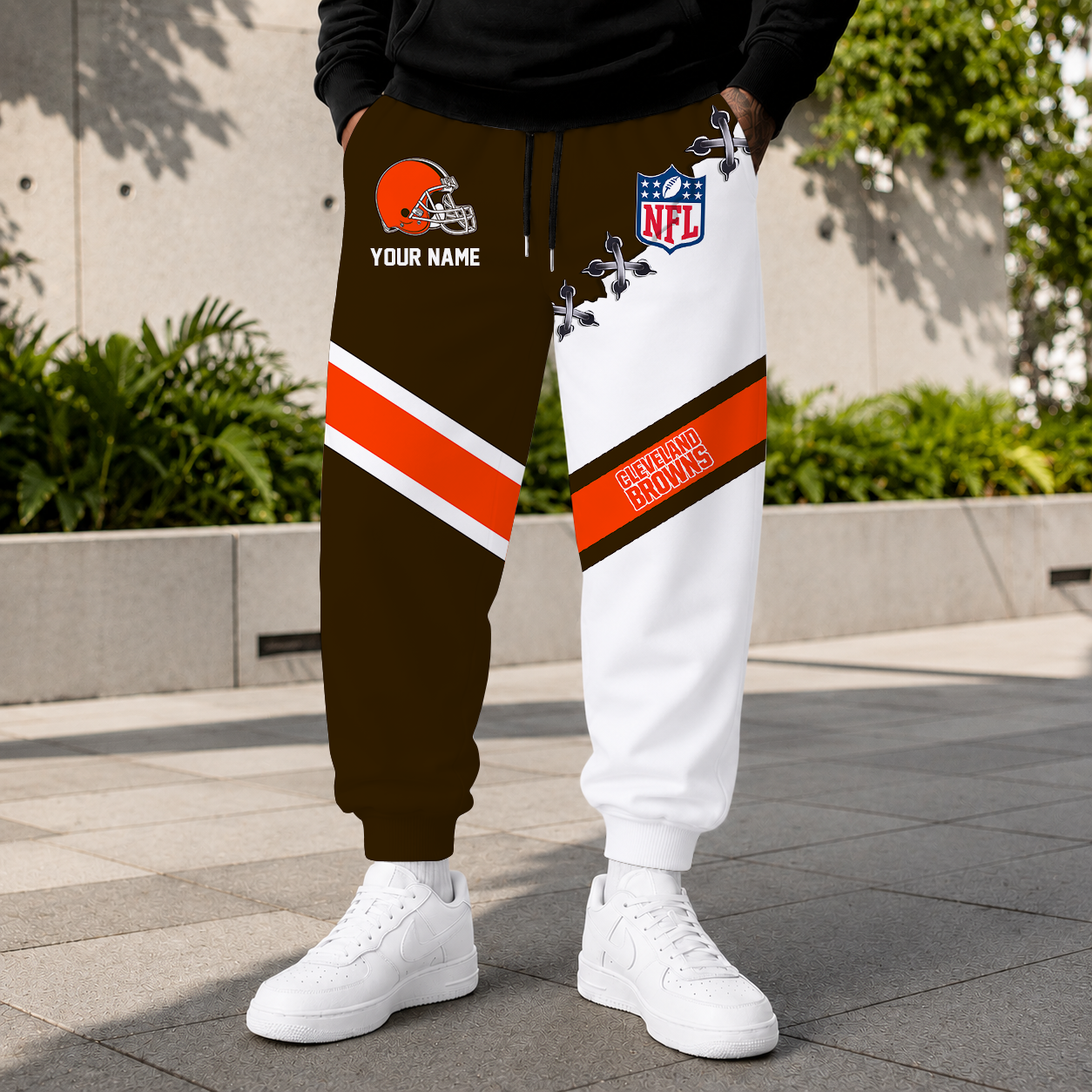 EXCLUSIVE EDITION - NEW CUSTOMIZED NFL29 CLB CLEVELAND BROWNS SWEATPANTS