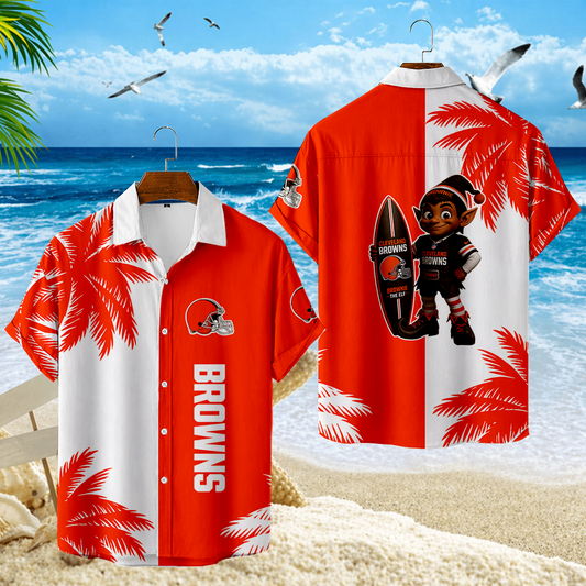 LIMITED EDITION - NEW CUSTOMIZED NFL29 CLB CLEVELAND BROWNS UNISEX HAWAIIAN SHIRT